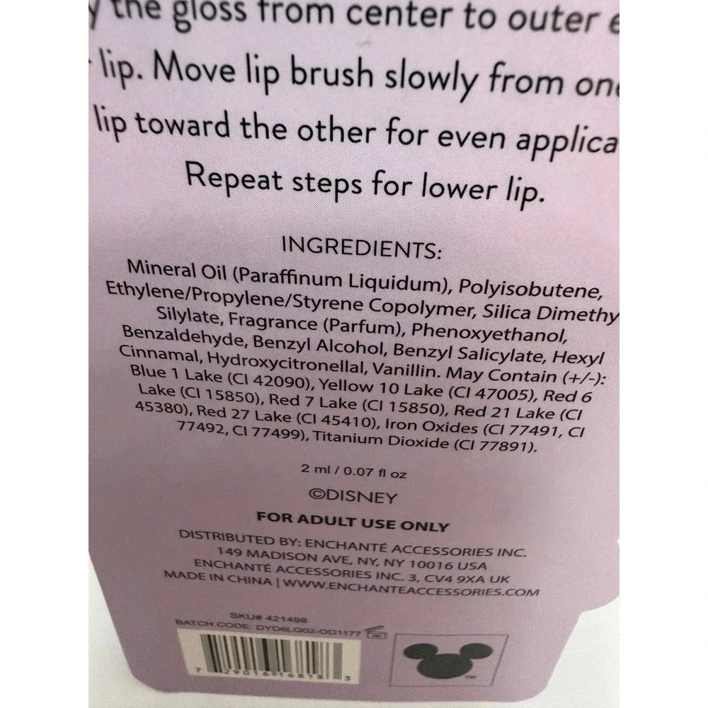 Disney Princess Jasmine Lip Gloss Vanilla Scented Genie Lamp Cap Pink High Shine